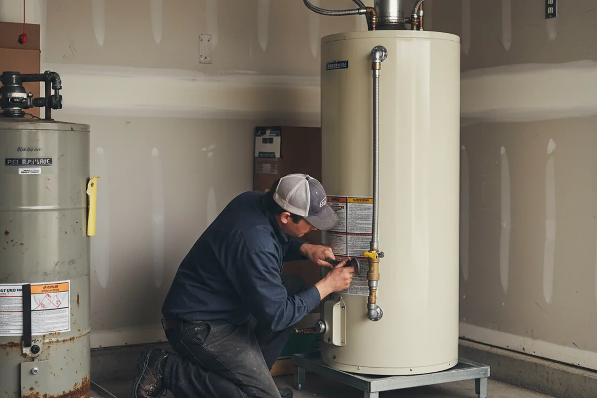 Water heater and shutoff valve replacement in Sandy